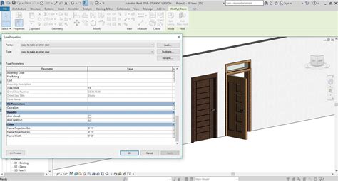 Revit Doors D Model Rfa Free D