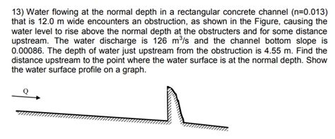 Solved 13) Water flowing at the normal depth in a | Chegg.com 