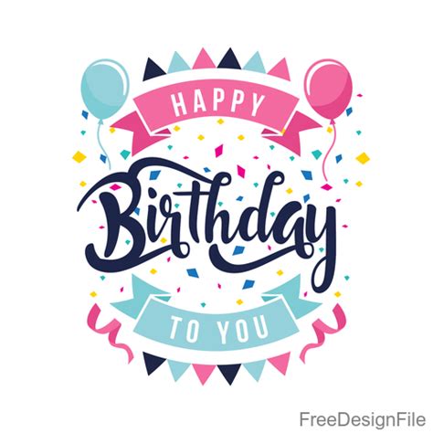 Happy birthday labels design vectors free download