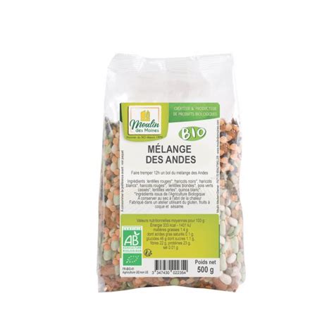 Mélange des Andes bio Quinoa haricots blancs lingots haricots