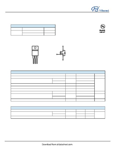 P80NF55 08 Datasheet 1 7 Pages VBSEMI N Channel 60 V D S MOSFET