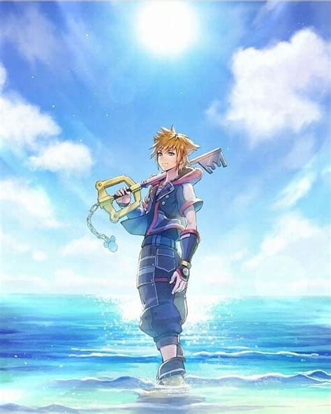 Kingdom Hearts Sora At The Beach Kingdom Hearts Fanart Kingdom Hearts Wallpaper Kingdom Hearts