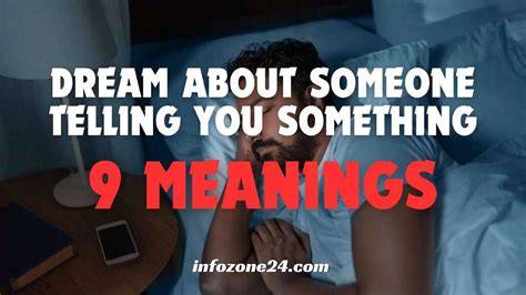 Dream About Someone Telling You Something Meanings