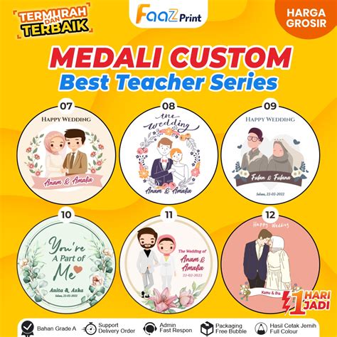 Jual 𝗞𝗜𝗟𝗔𝗧 𝟭 𝗛𝗔𝗥𝗜 𝗝𝗔𝗗𝗜 MEDALI CUSTOM AKRILIK INSERT PAPER 1 Sisi dan