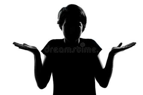 One Teenager Silhouette Ignorant Hesitation Sh Stock Photo Image Of