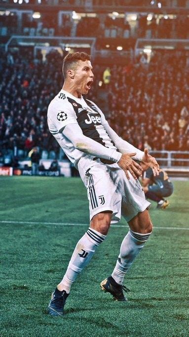 Cristiano Ronaldo Celebrating During Juventus Vs Atletico Madrid Match