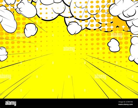 Cartoon design colored background. Comic book backdrop illustration ...