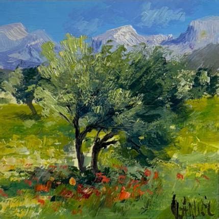 Peinture Oliviers dans les Alpilles par Daniel Carré d artistes