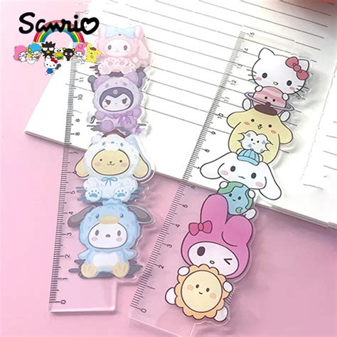 Sanrio Serisi Cetvel Cm Kawaii Okul Malzemeleri Akrilik Yarat C K