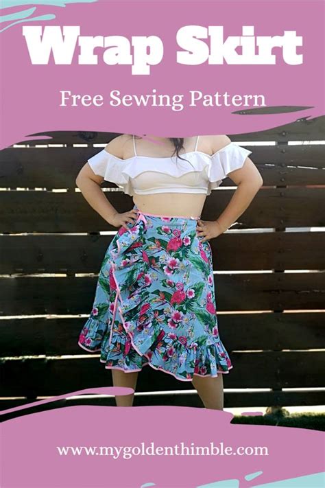 The Cutest Easy PDF Wrap Skirt Pattern and Tutorial.