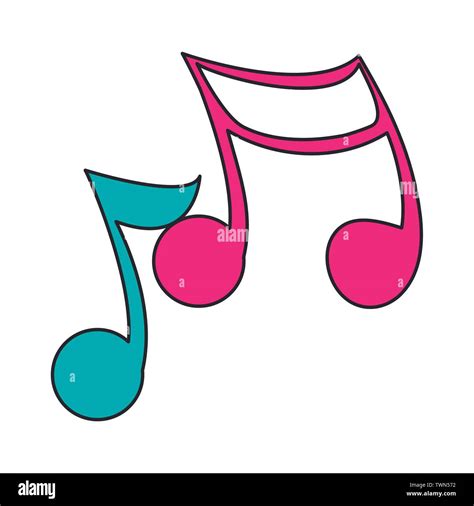 Music notes symbol isolated cartoon Stock Vector Image & Art - Alamy