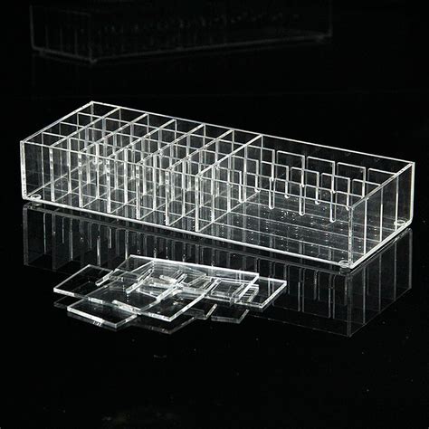 Wholesale Custom Clear Pmma Rectangular Compartment Adjustable Lucite