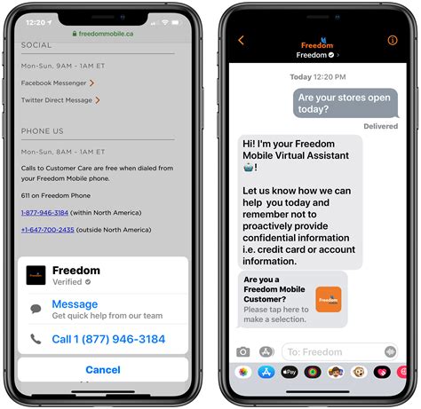 Freedom Mobile Launches Apple Business Chat Support Via The Messages