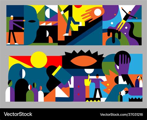 Psychology stress - abstract modern art Royalty Free Vector