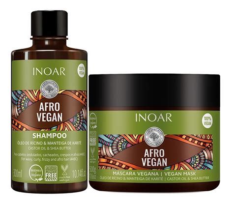 Kit Cachos Inoar Shampoo Ml M Scara G Afro Vegan Mercado Livre