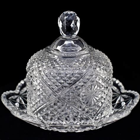 Collectible Avon Crystal Butter Dish 1973