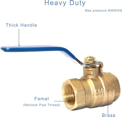 Buy 3 4 Ball Valve NPT Female Threaded Brass Ball Valve 3 4 Brass Body