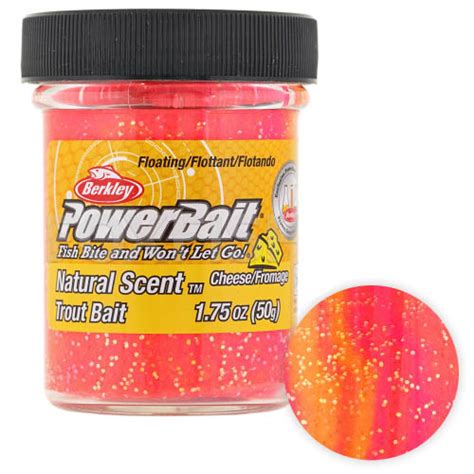 Berkley Powerbait Natural Scent Glitter Trout Bait Cheese Sherbet