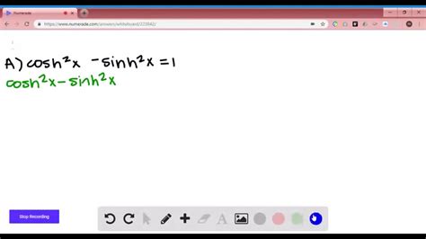 Solved The Hyperbolic Trigonometric Functions Are Defined As Follows