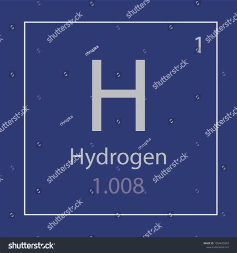 Hydrogen H Chemical Element Icon Vector Stock Vector Royalty Free 1054639343 Shutterstock