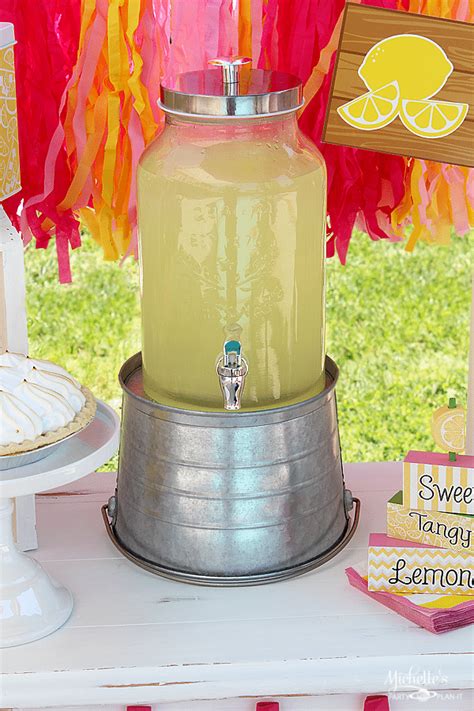 Yellow And Pink Lemonade Themed Party Idea