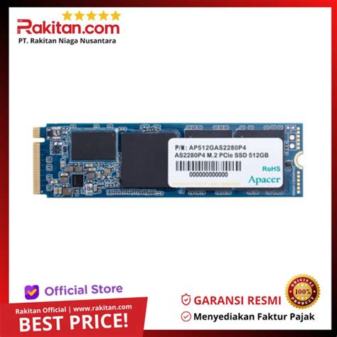 Promo SSD Apacer AS2280P4 M.2 NVME 512GB PCIe Gen3 x4 - AP512GAS2280P4 ...