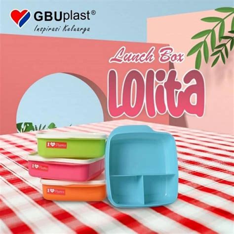 Jual GBU Plast Lolita Kotak Makan 3 Sekat BPA Free Food Grade Lunch Box