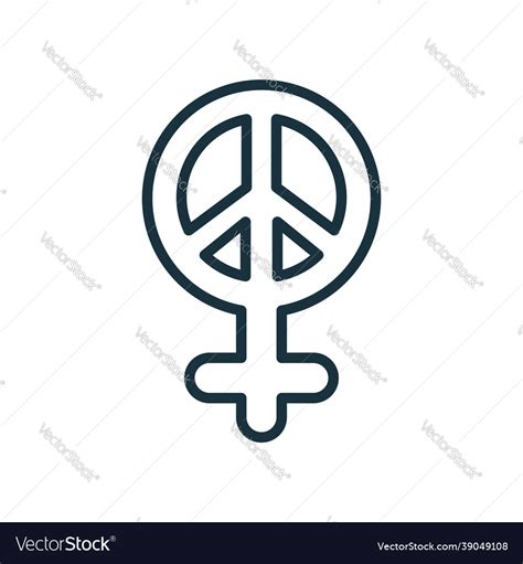 Female Peace Line Icon Sexism And Feminism Symbol Vector Image