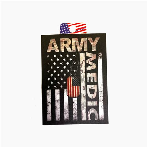 US Army Medic American Flag Sticker - Military Police Regimental Association