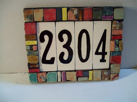 Ceramic Tile House Numbers And Frames Printable Templates Free