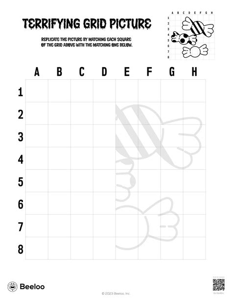 Halloween Themed Grid Drawings Beeloo Printable Crafts And Activities