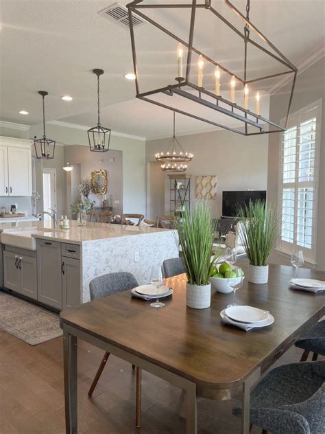 Kitchen And Dining Room Lighting Dining Room Design Modern Farmhouse