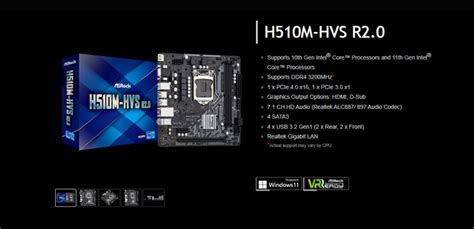ASROCK H510M HVS Chính Hãng, Giá Tốt Tại XZONE