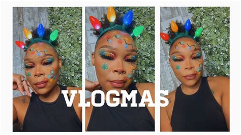 Vlogmas Day 8 STEP BY STEP CHRISTMAS LIGHTS MAKE UP TUTORIAL