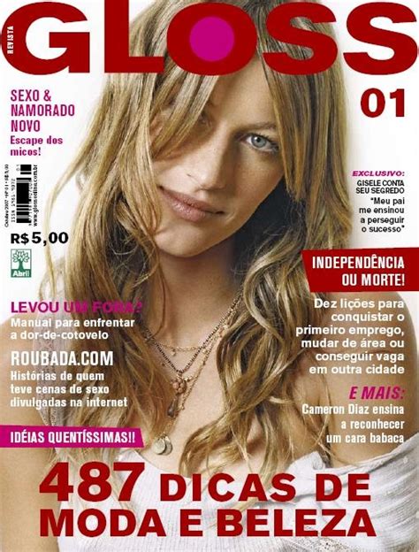 Revista Gloss Edi O N Mero Gisele B Ndchen Out Capas De