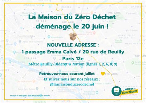 Affiche boutique déménagement La Maison du Zéro Déchet