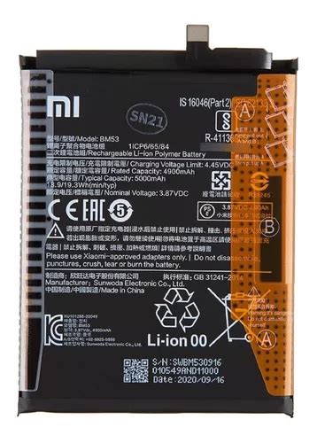 Bateria Celular Xiaomi Bm53 Mi 10t Mi 10t Pro Pronta Entrega MercadoLivre