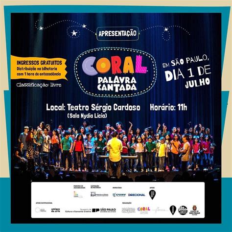 Arthur Lefevre se apresenta Coral Palavra Cantada no Teatro Sérgio