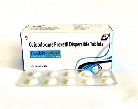 Cefpodoxime Proxetil Dispersible Tablets Strength 200 Mg Packaging