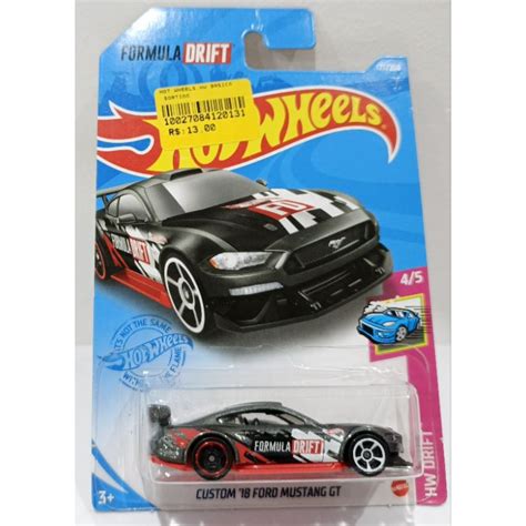 Hot Wheels Custum 18 Ford Mustang GT 1 64 Shopee Brasil