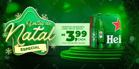 Banner Ofertas De Natal Cerveja Heineken Cada Cervejaria Social