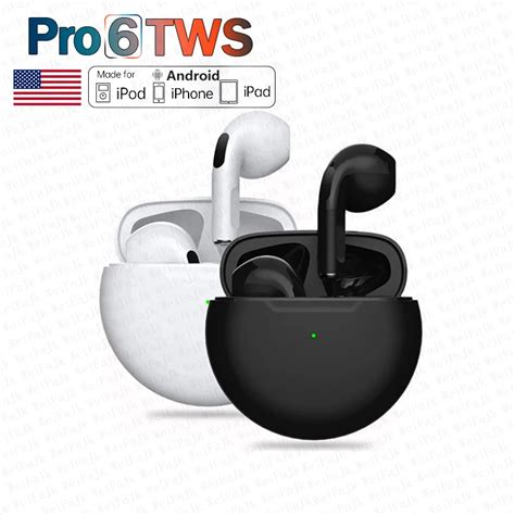 Original Air Pro 6 TWS Wireless Bluetooth Earphones Mini Pods Earbuds