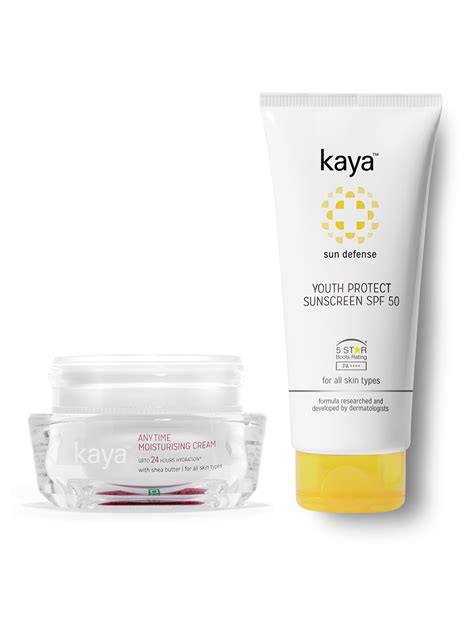 Buy Kaya Pack Of Moisturising Cream And Sunscreen Facial Kit For Unisex