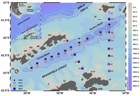 Map Of The Bransfield Strait Showing The Geographical Settings And The