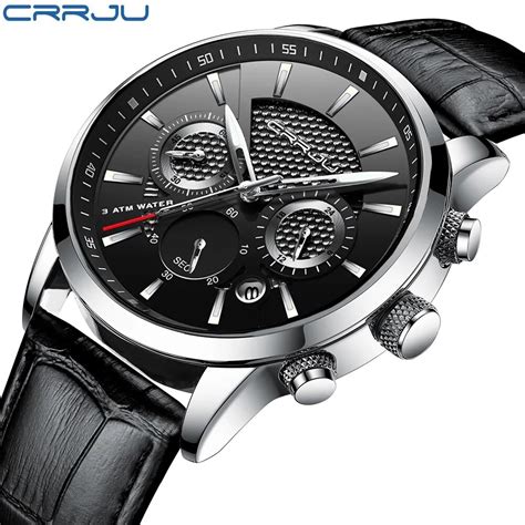 Crrju Neue Mode Sport Quarz Uhren M Nner Luxury Business Leder Uhr