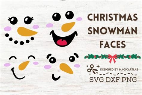 Snowman Face Svg Christmas Snowman Svg Graphic By Magicartlab