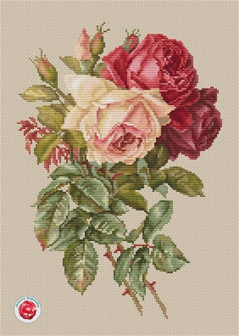 Three Roses Cross Stitch Pattern Code Ka Anna Korolkova Buy