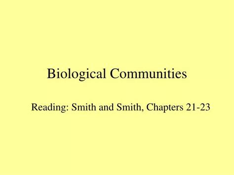 Ppt Biological Communities Powerpoint Presentation Free Download