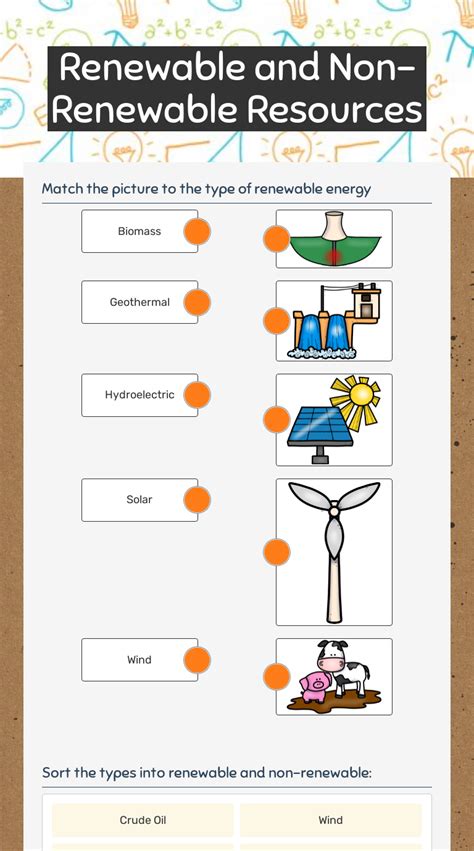 Free Printable Renewable And Nonrenewable Resources Worksheet