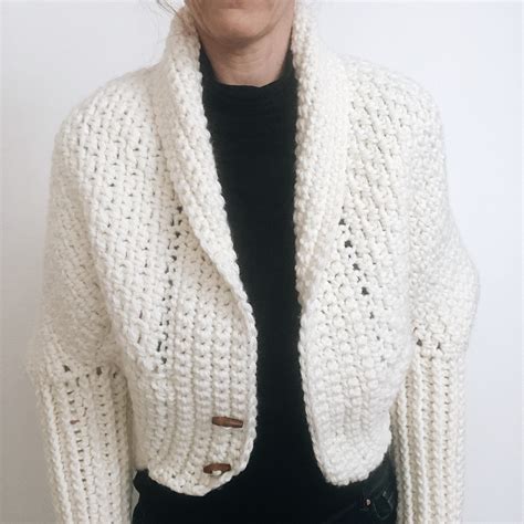 Crochet Cardigan Pattern Easy Crochet Chunky Cardigan Etsy